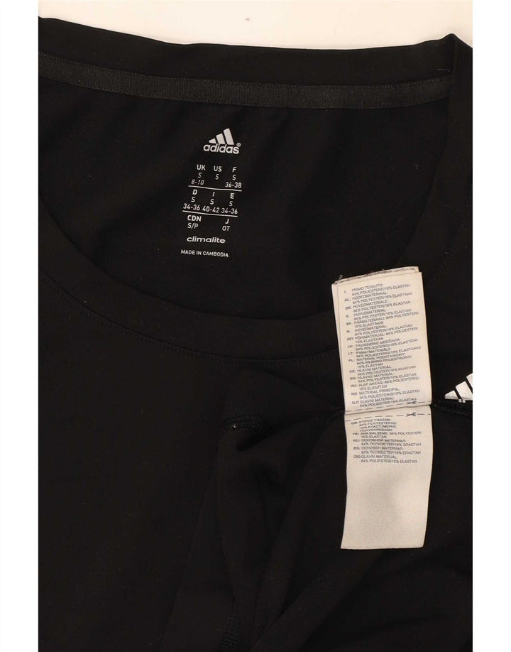 T-shirt Adidas Climalite da donna Top UK 8/10 Small Poliestere nero