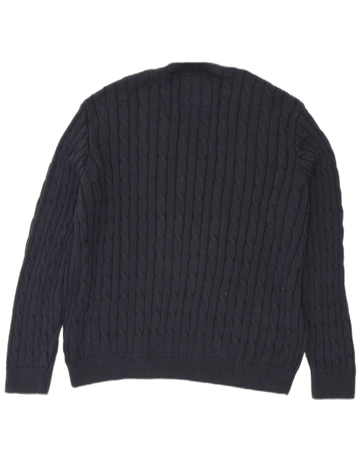 Maglione oversize da donna con scollo a V Superdry UK 10 Small Blu navy