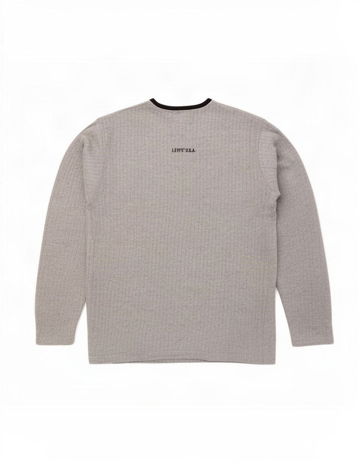 Levi's Uomo Maglione con scollo a V Maglione grande in cotone grigio