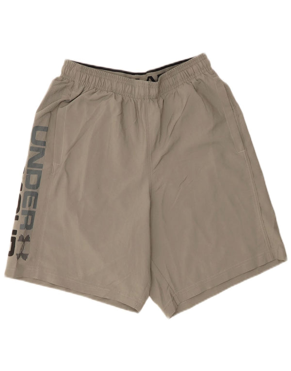 Pantaloncini sportivi Under Armour da uomo Heat Gear Graphic piccoli in poliestere grigio