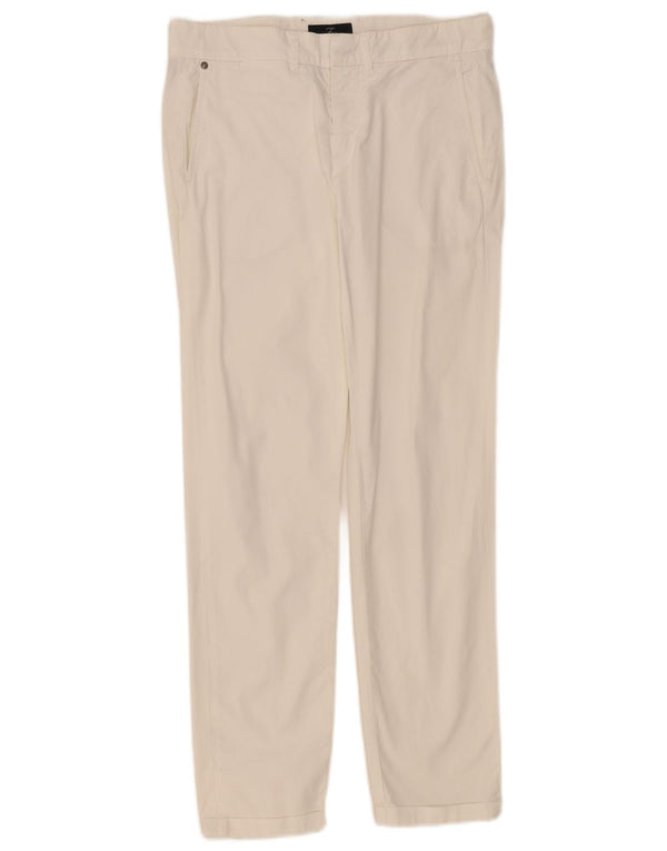 Pantaloni chino dritti da donna Fay W29 L29 cotone bianco