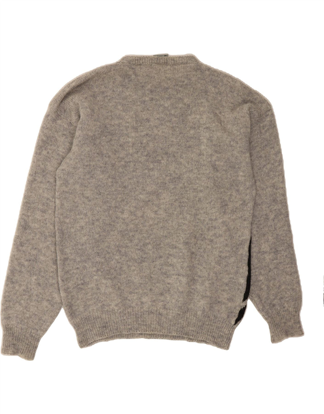 VINTAGE Mens Crew Neck Jumper Sweater IT 54 XL Grey Geometric Vintage Vintage and Second-Hand Vintage from Messina Hembry 