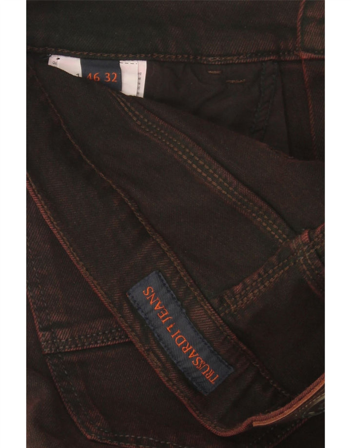 TRUSSARDI Womens Slim Jeans IT 46 Large W32 L32 Brown Cotton Vintage Trussardi and Second-Hand Trussardi from Messina Hembry 