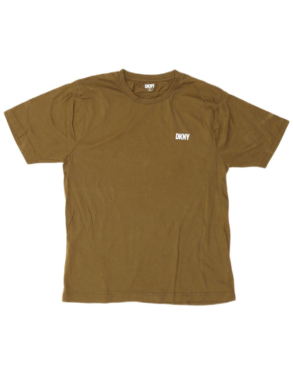 T-shirt da uomo Dkny Top grande in cotone kaki