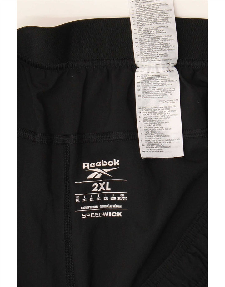Pantaloncini sportivi Reebok Speedwick da uomo 2XL poliestere nero