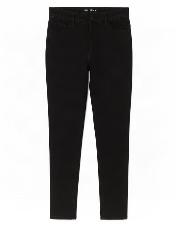 Jeans skinny da donna Marks & Spencer UK 10 piccoli W28 L27 cotone nero