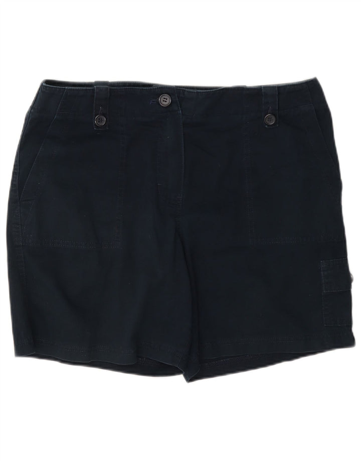 Pantaloncini cargo da donna Marks & Spencer UK 12 medi W34 cotone blu navy