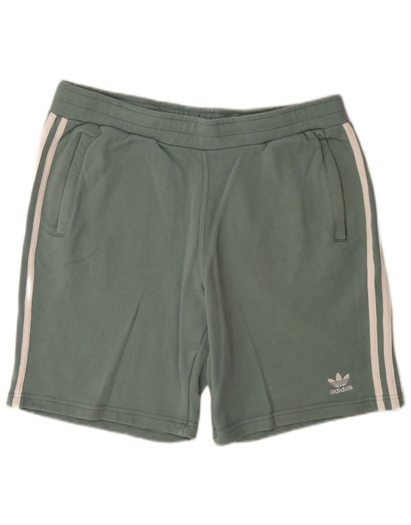 Pantaloncini sportivi Adidas da uomo grandi in cotone verde