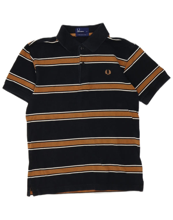 Polo da uomo FRED PERRY piccola in cotone a righe nere