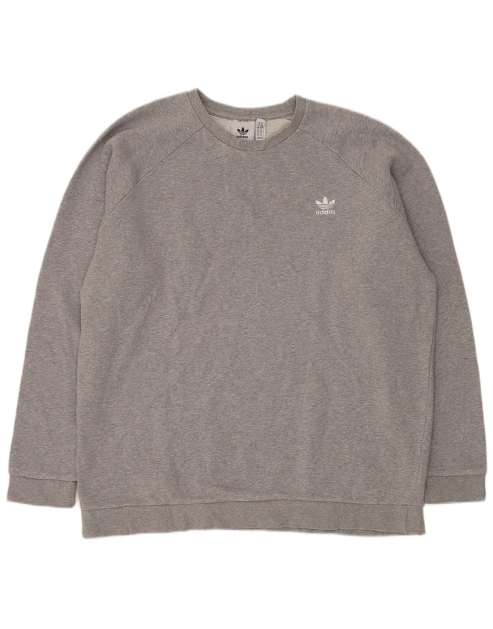 Felpa da uomo Adidas Jumper XL in cotone chiazzato grigio