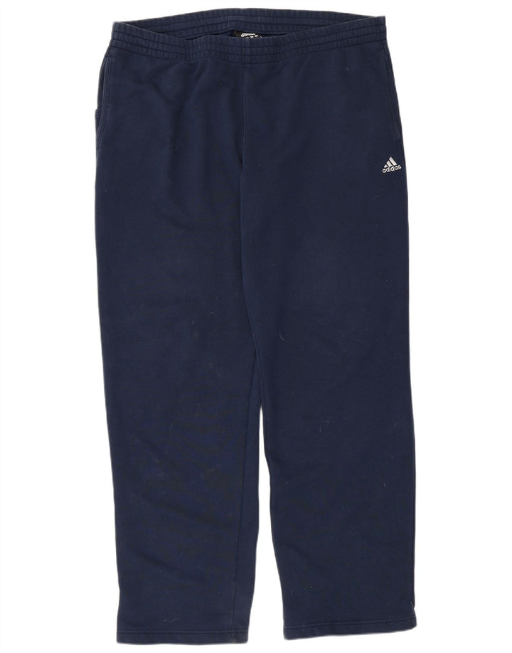 Pantaloni da tuta Adidas Climalite da uomo di grandi dimensioni in cotone blu navy