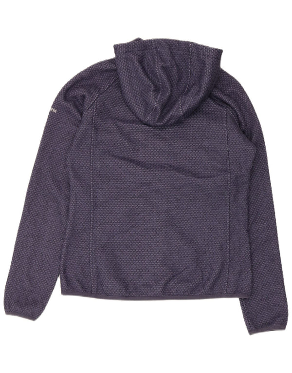 Felpa con cappuccio e zip da donna Columbia UK 14 Medium Blu Navy Poliestere Sport