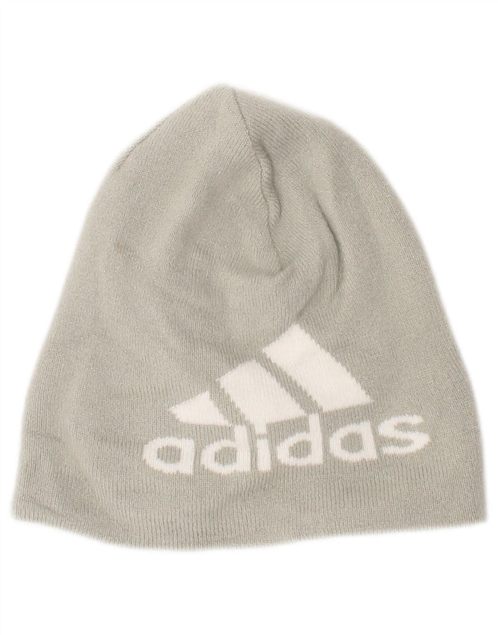 Cappello berretto grafico da uomo Adidas taglia unica in acrilico grigio