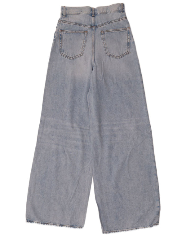 Jeans Zara da donna a gamba larga a vita alta EU 34 2XS W24 L33 Blu