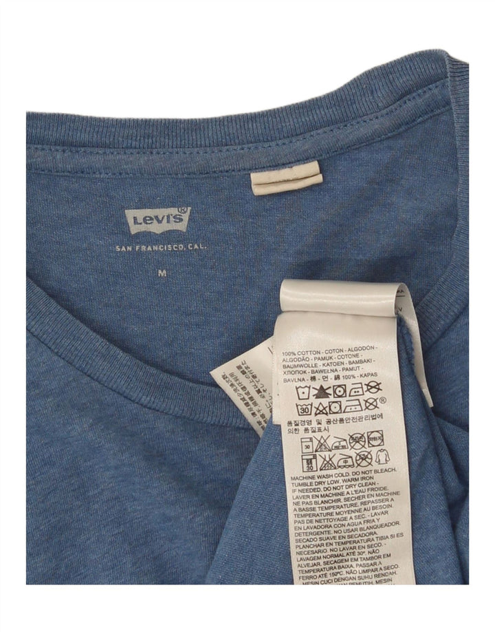 T-shirt grafica da donna Levi's Top UK 12 cotone blu medio