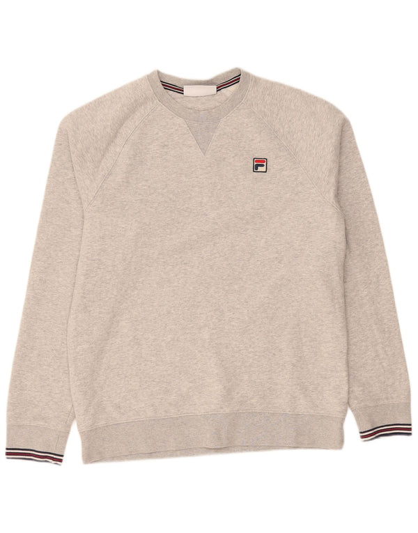 Fila Felpa Uomo Maglione Piccolo Cotone Grigio