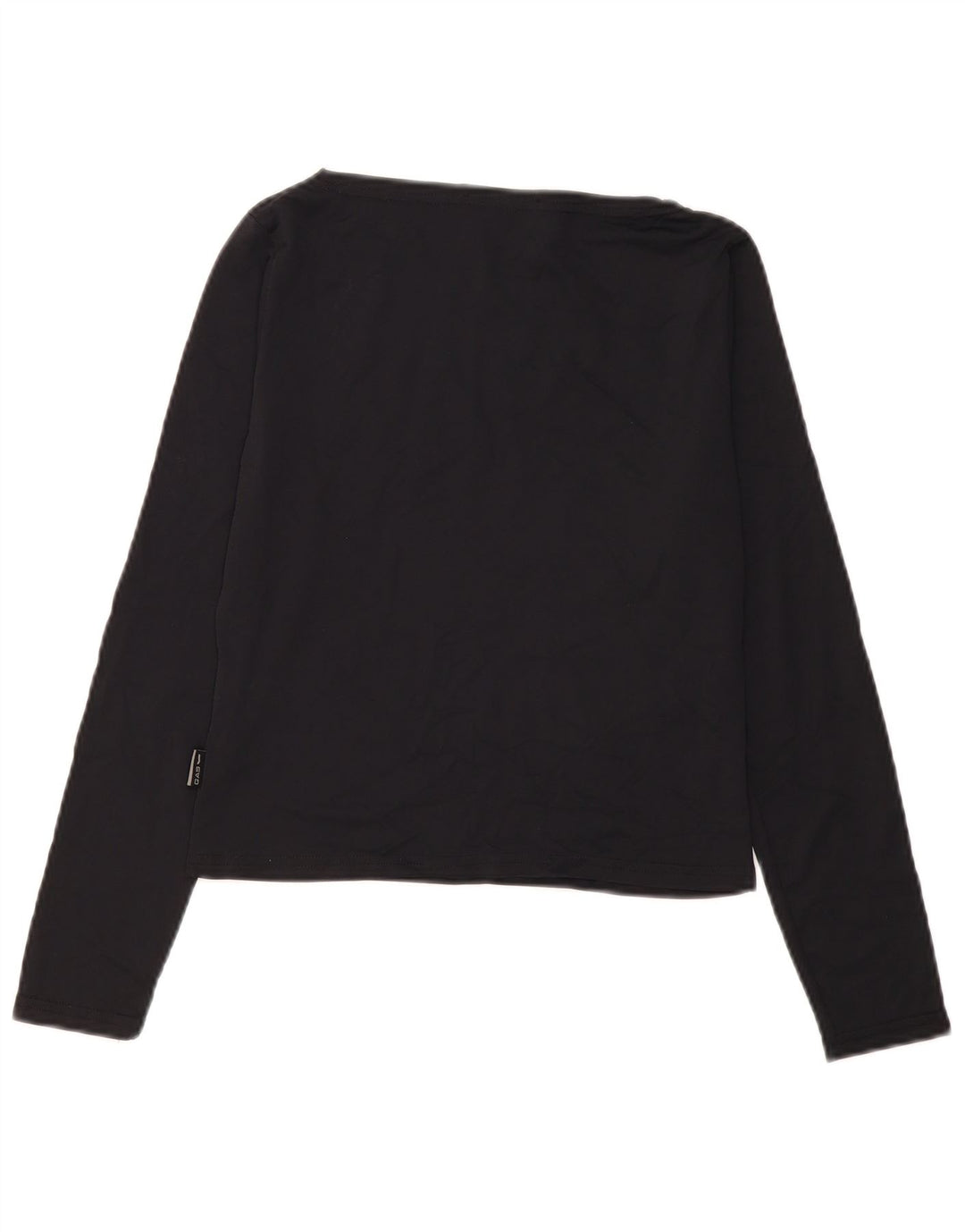 Gas Top corto da donna a maniche lunghe UK 10 Small Nero Poliammide