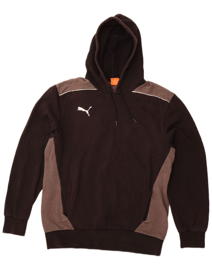 Felpa con cappuccio da uomo PUMA grande color block nero