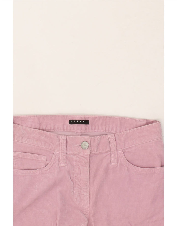 SISLEY Womens Bootcut Corduroy Trousers EU 38 Medium W27 L27 Pink Cotton Vintage Sisley and Second-Hand Sisley from Messina Hembry 