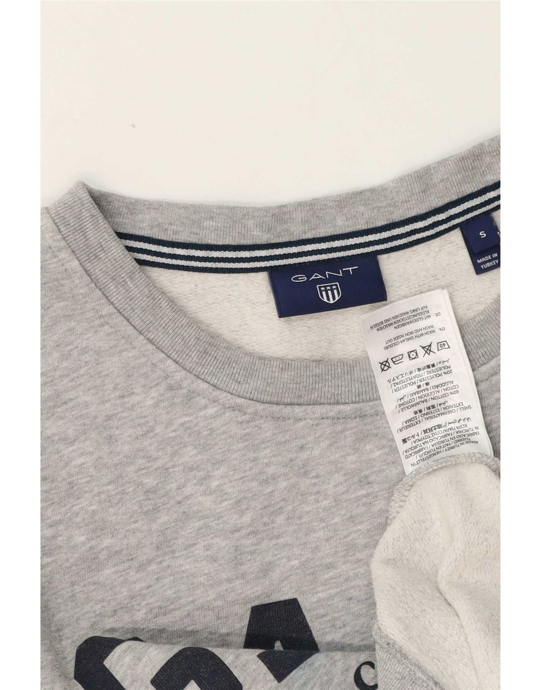 Gant Felpa grafica da uomo Maglione piccolo cotone chiazzato grigio