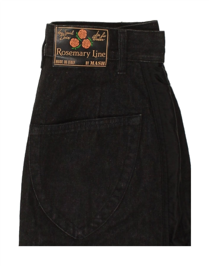 MASH Womens Denim Skirt W28 Medium Black Cotton Vintage Mash and Second-Hand Mash from Messina Hembry 