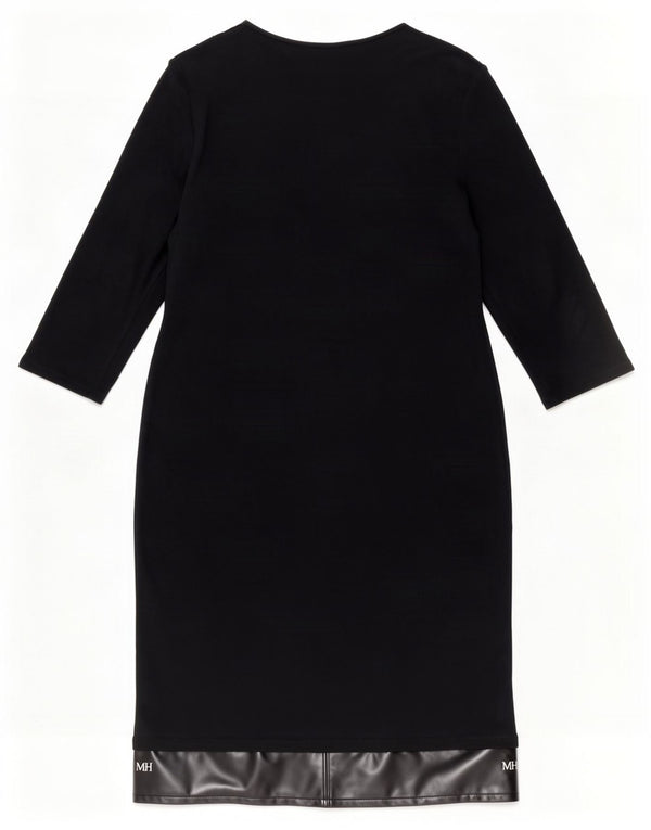 Abito a trapezio con maniche a 3/4 da donna Ralph Lauren UK 14 grande cotone nero