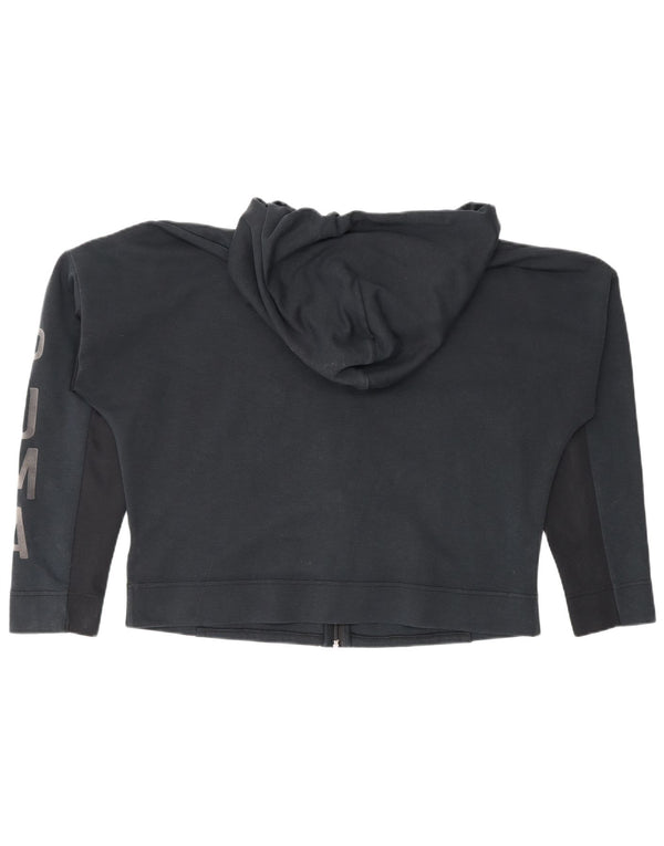 Felpa con cappuccio e zip grafica da donna Puma UK 12 Medium Blu Navy Colourblock