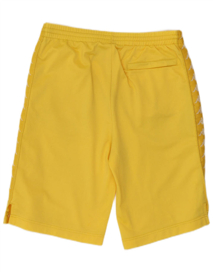 Pantaloncini sportivi grafici da uomo Kappa in poliestere giallo medio