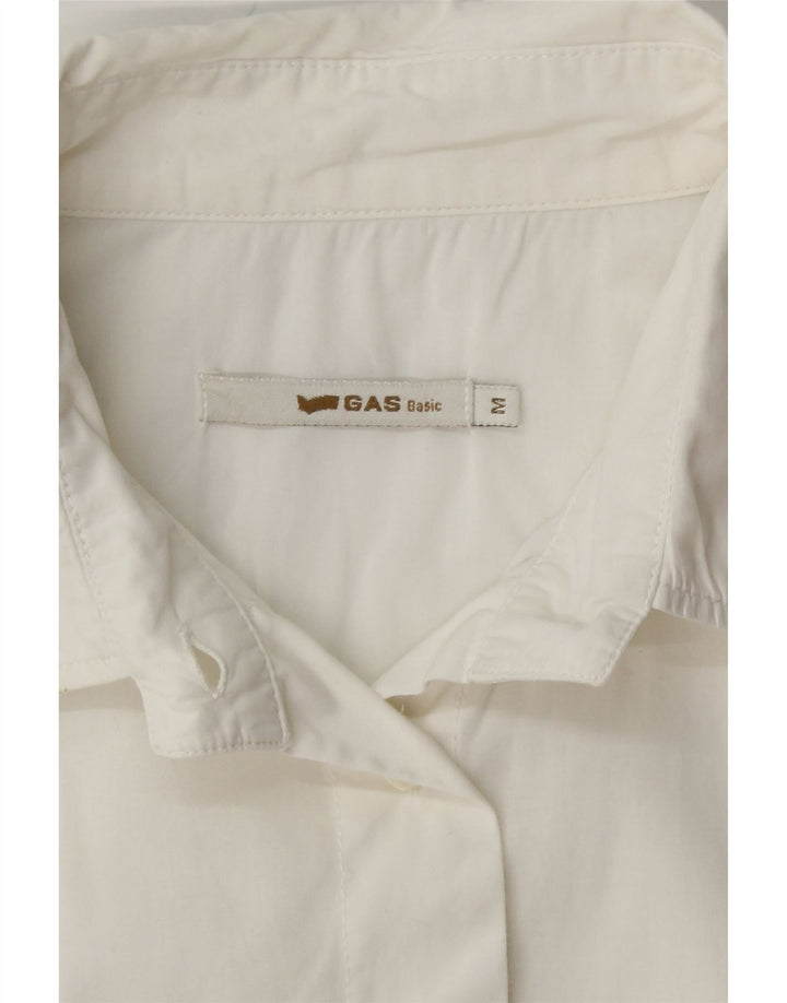 GAS Womens Shirt Medium White Vintage Gas and Second-Hand Gas from Messina Hembry 