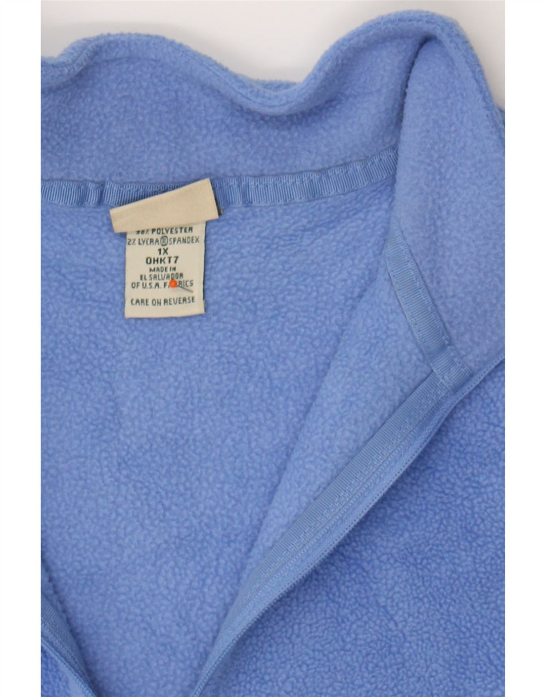 L.L.BEAN Womens Oversized Zip Neck Fleece Jumper UK 18 XL Blue Polyester Vintage L.L.Bean and Second-Hand L.L.Bean from Messina Hembry 