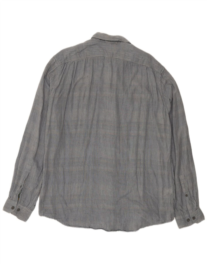 EDDIE BAUER Camicia da uomo alta vestibilità classica grande cotone blu