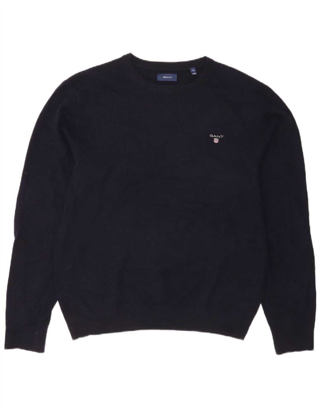 Gant Maglione da uomo con scollo a barca XL in lana blu navy