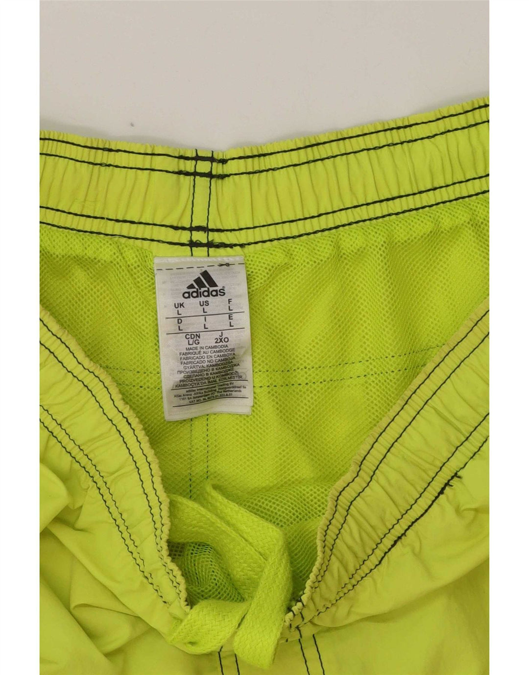 Pantaloncini da bagno da uomo Adidas grandi in poliestere verde