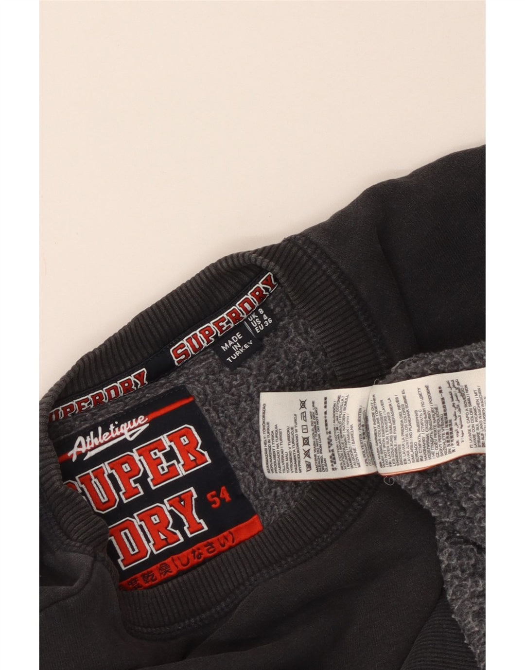 Felpa oversize grafica da uomo Superdry Maglione UK 8 Small Cotone grigio