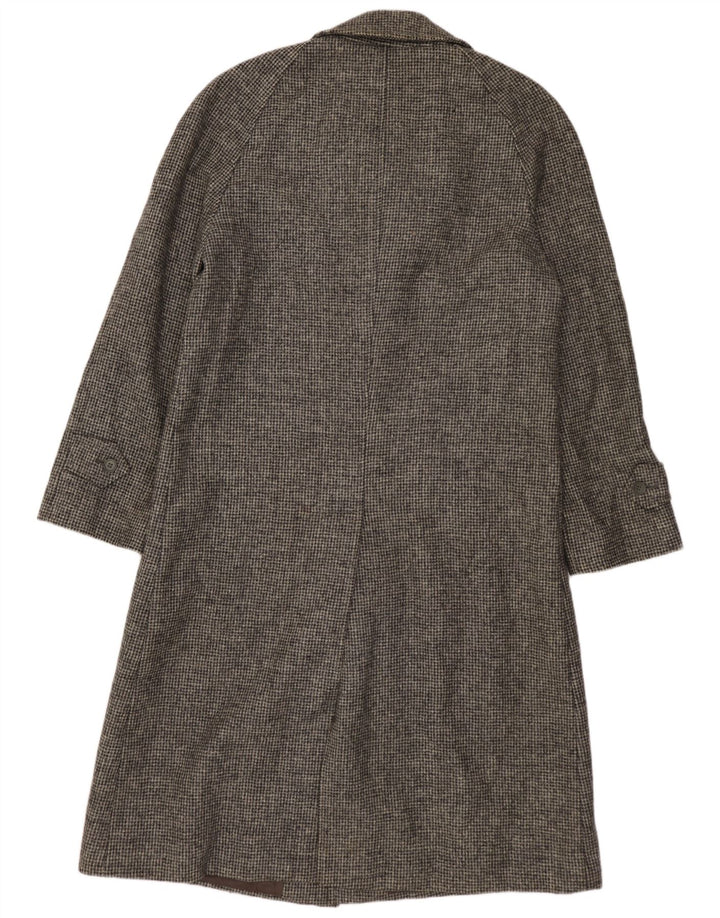 Soprabito aperto da uomo vintage IT 48 Lana vergine pied de poule grigio medio