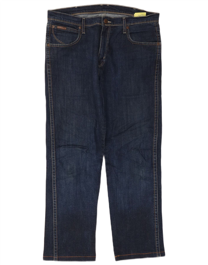 Jeans dritti da uomo Roxboro WRANGLER W32 L34 cotone blu