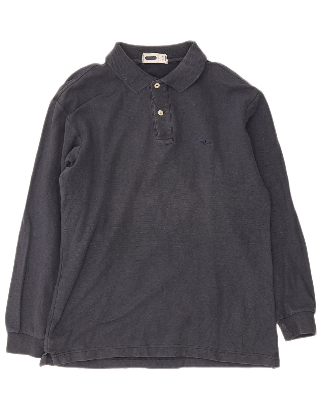 Polo da uomo a maniche lunghe Fila IT 46 Small Blu Navy