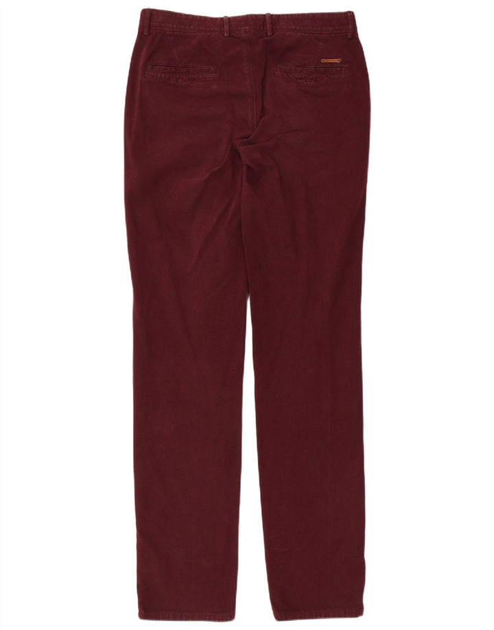 MASSIMO DUTTI Pantaloni chino slim da uomo EU 40 Medio W31 L33 Bordeaux