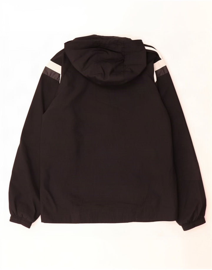 Giacca antipioggia da uomo Adidas con cappuccio UK 36 Small Nero Colourblock Poliestere
