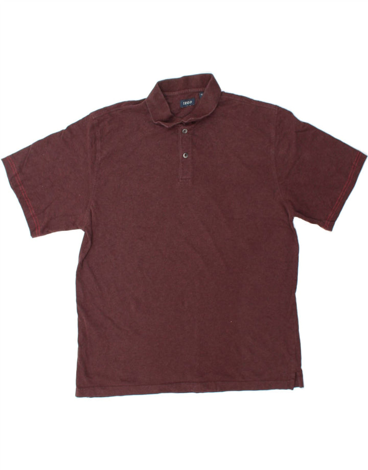 IZOD Mens Polo Shirt Large Maroon Vintage Izod and Second-Hand Izod from Messina Hembry 