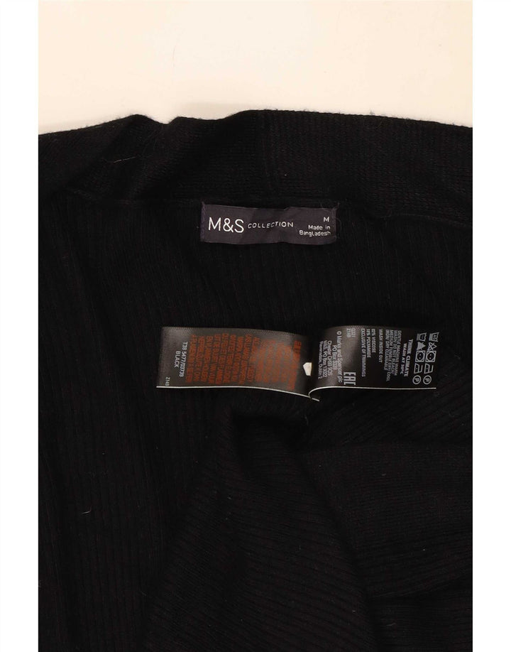 Maglione cardigan a maniche corte da donna Marks & Spencer UK 14 medio nero