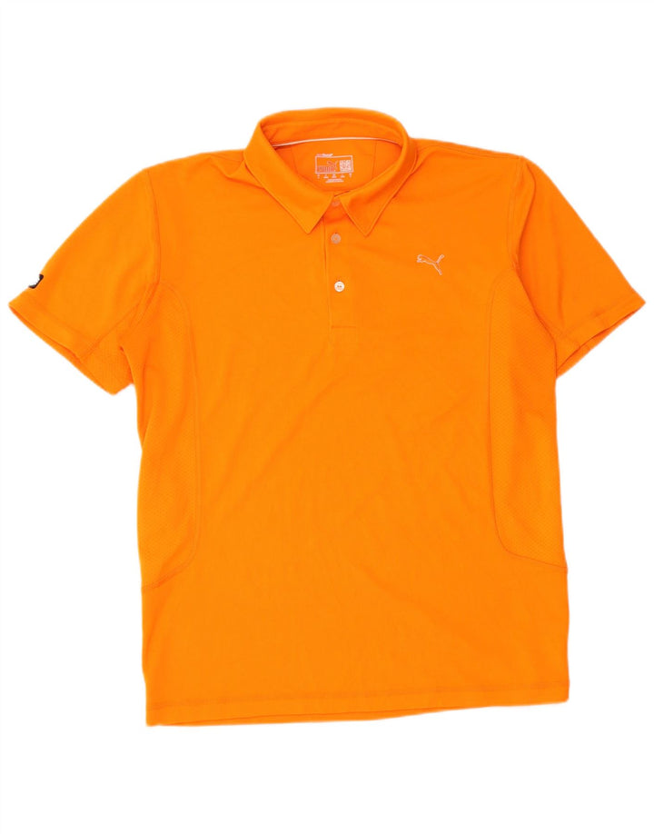 Polo da uomo Puma in poliestere arancione medio