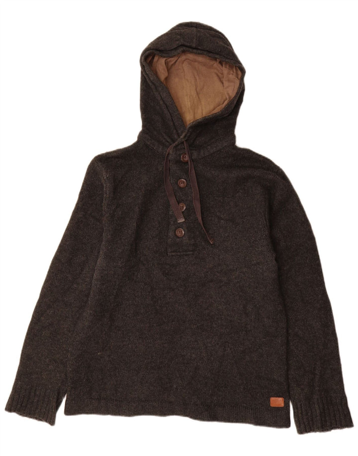 Maglione con cappuccio da uomo White Stuff in lana grigio medio