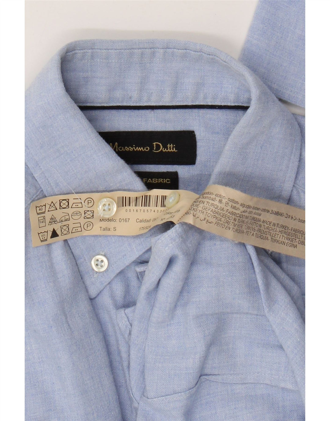 Camicia Uomo Massimo Dutti Piccola Blu Cotone