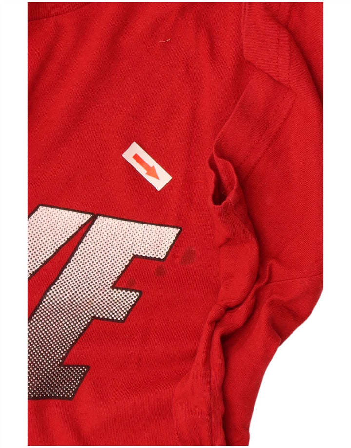 T-shirt grafica da uomo Nike Top UK 38/40 cotone rosso medio