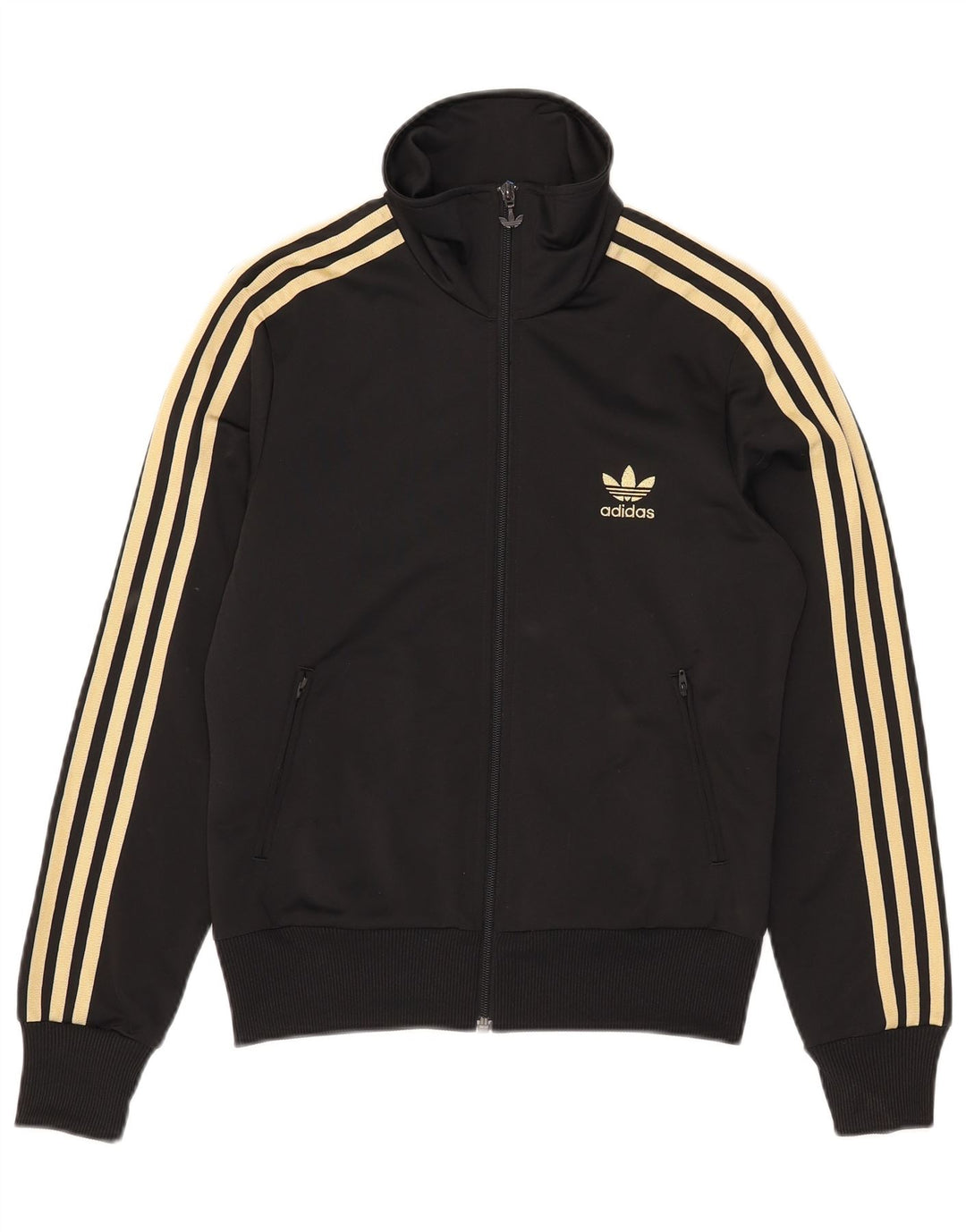 Giacca da tuta grafica da donna Adidas UK 14 poliestere nero medio