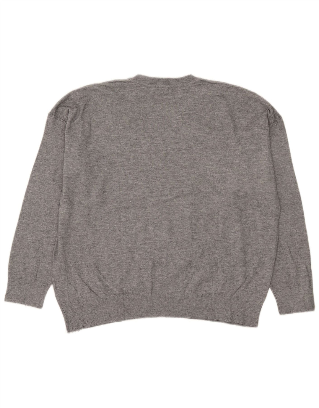 Maglione girocollo oversize da donna Zara UK 16 grande grigio screziato