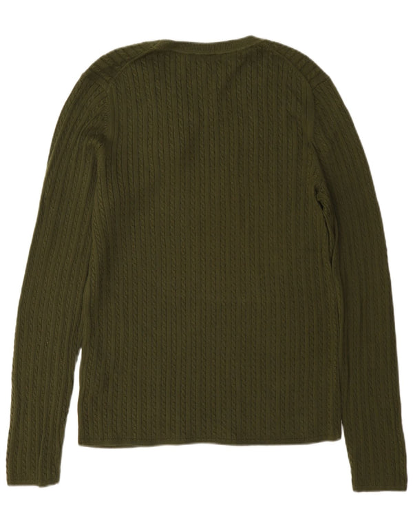 Maglione maglione con scollo a barca da uomo Tommy Hilfiger XL cotone kaki