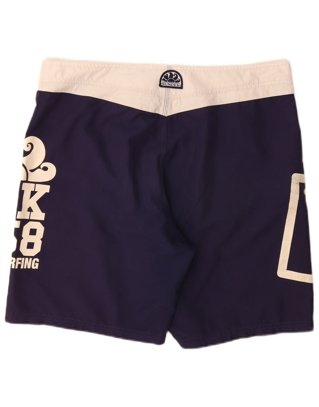Pantaloncini da bagno grafici da uomo Sundek grandi color blu navy