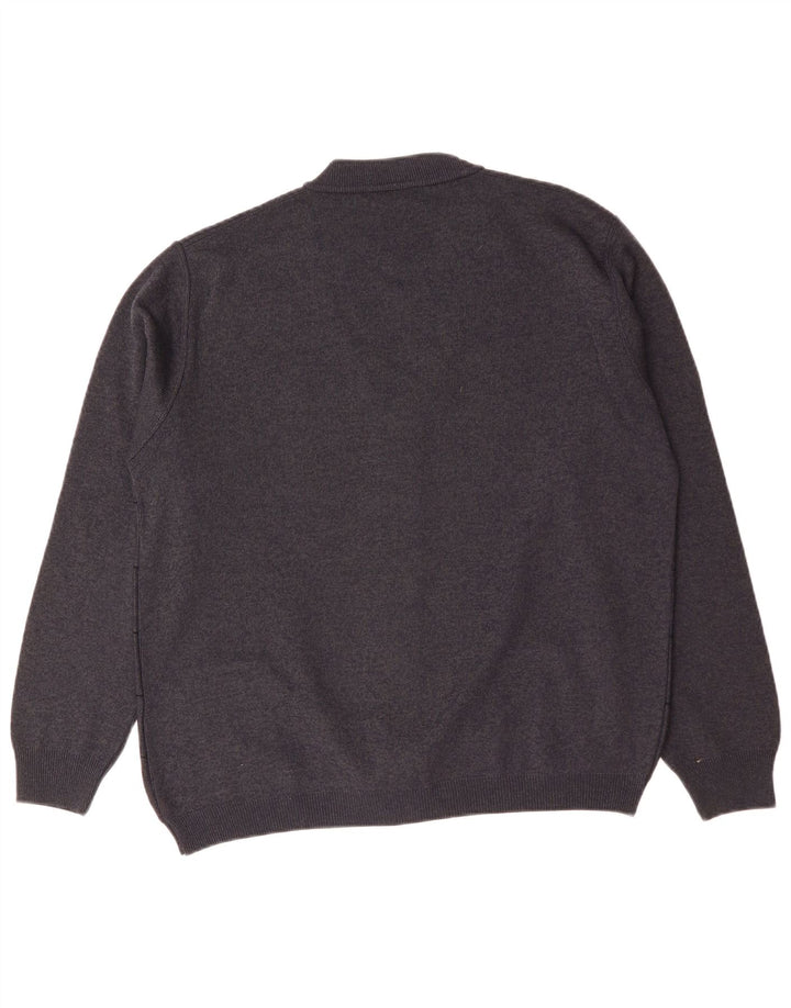 RODES Maglione cardigan da uomo in lana a quadri grigi grandi